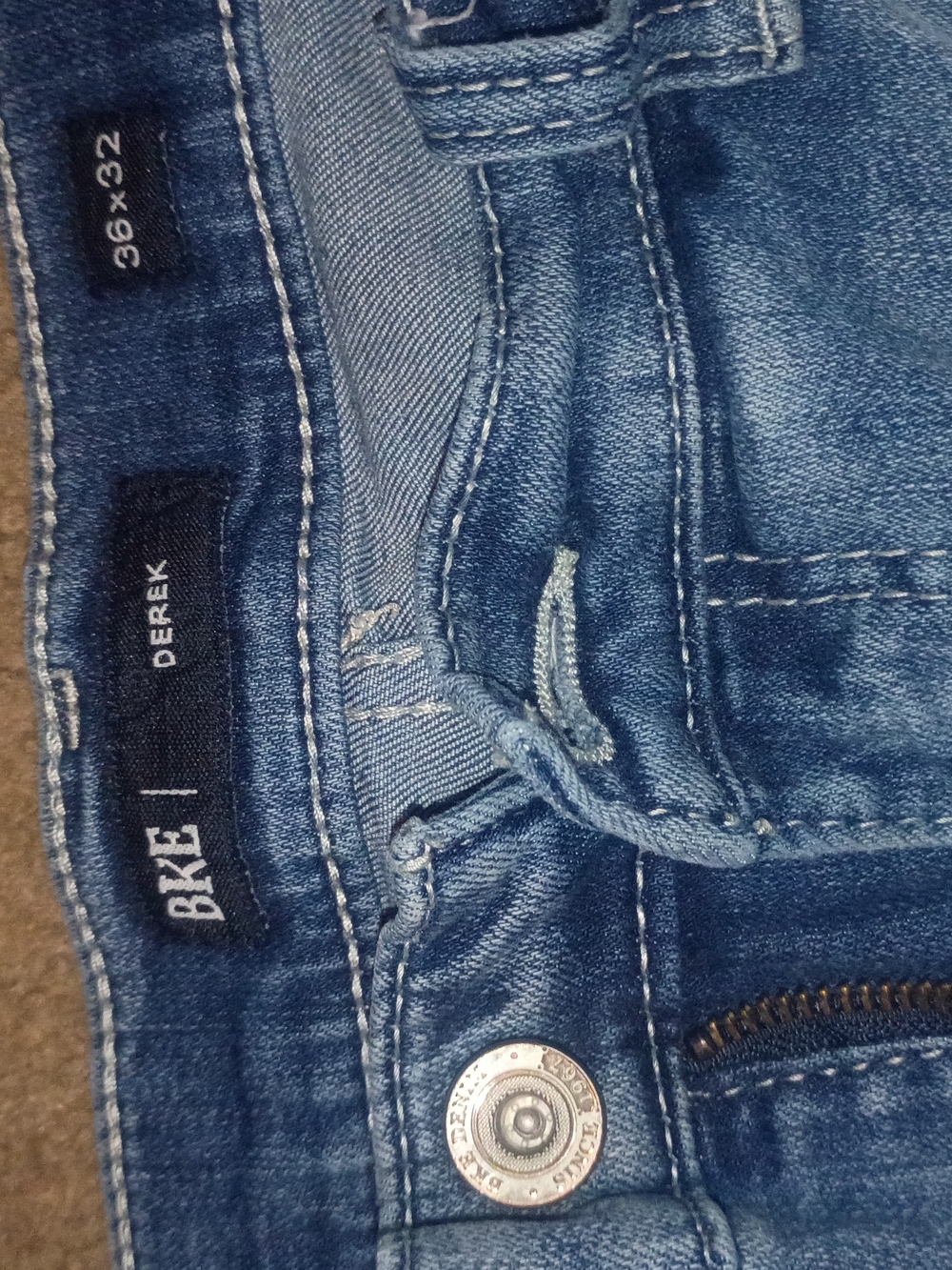 BKE Men's Derek Slim Blue Denim Jeans